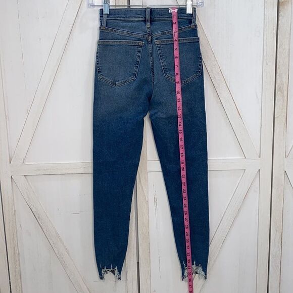 Topshop Jamie High Waisted Skinny Ripped Hem Jeans Size 2 - Picture 6 of 16